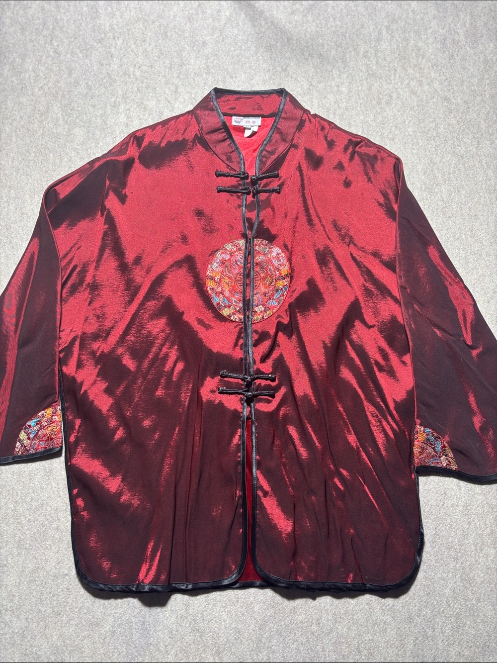 Vintage Double Peach Chinese Red Overlay size F1 medium   (17)